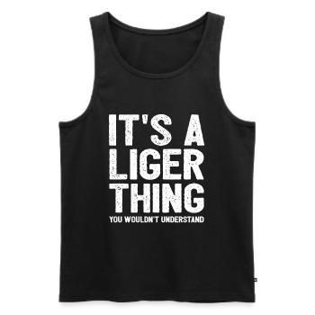 Liger Lustiges Geschenk - Männer Premium Bio Tank Top - Schwarz - Vorne - AI Model Male 178 light (178cm)