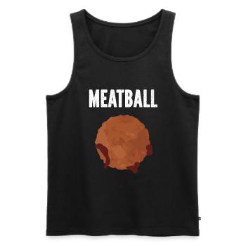Meatball Spaghetti Lustiges italienisches Geschenk - Männer Premium Bio Tank Top - Schwarz - Vorne - Michal (187cm)