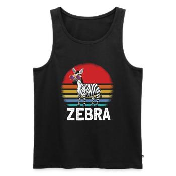 Zebra Sonnenbrille - Männer Premium Bio Tank Top - Schwarz - Vorne - Michal (187cm)
