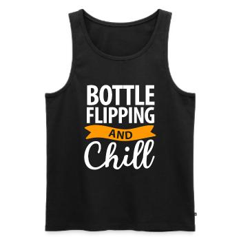 Water Bottel Flipping Gift Bottle - Débardeur bio Premium Homme - noir - Devant - Michal (187cm)