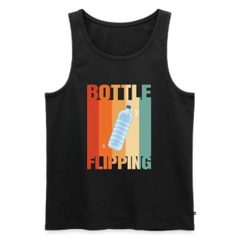 Water Bottel Flipping Geschenk Flaschendrehen - Männer Premium Bio Tank Top - Schwarz - Vorne - Michal (187cm)
