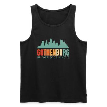 Göteborg Suède Skyline - Débardeur bio Premium Homme - noir - Devant - Michal (187cm)