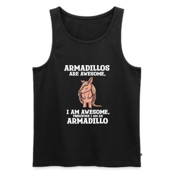 Armadillo Gift - Men's Premium Organic Tank Top - black - Front - AI Model Male 178 light (178cm)