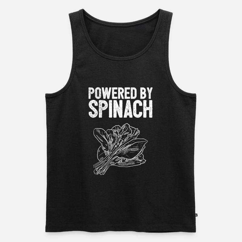 Spinat - Männer Premium Bio Tank Top - Schwarz