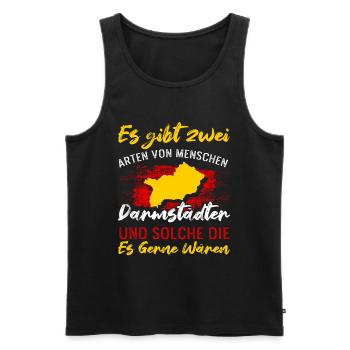 Es Gibt Zwei Arten Von Menschen Darmstädter Und We - Männer Premium Bio Tank Top - Schwarz - Vorne - Michal (187cm)
