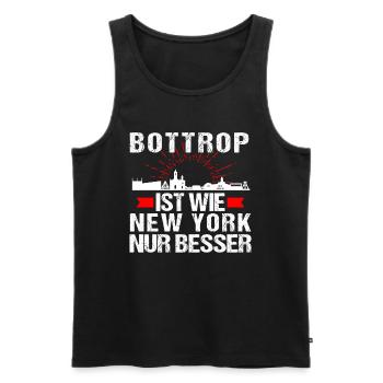 Bottrop Ist Wie New York Nur Besser - Männer Premium Bio Tank Top - Schwarz - Vorne - Michal (187cm)
