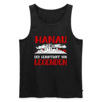 Hanau Der Geburtsort Von Legenden - Männer Premium Bio Tank Top - Schwarz - Vorne - AI Model Male 178 light (178cm)