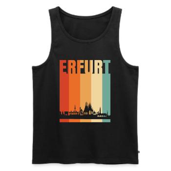 Erfurt - Männer Premium Bio Tank Top - Schwarz - Vorne - AI Model Male 178 light (178cm)