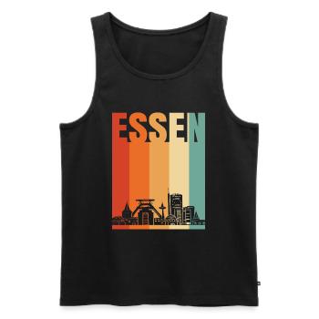 Eat - Men's Premium Organic Tank Top - black - Front - AI Model Male 178 light (178cm)