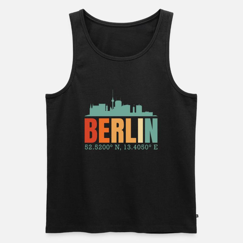 Berlin - Männer Premium Bio Tank Top - Schwarz