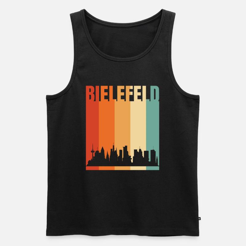 Bielefeld - Männer Premium Bio Tank Top - Schwarz
