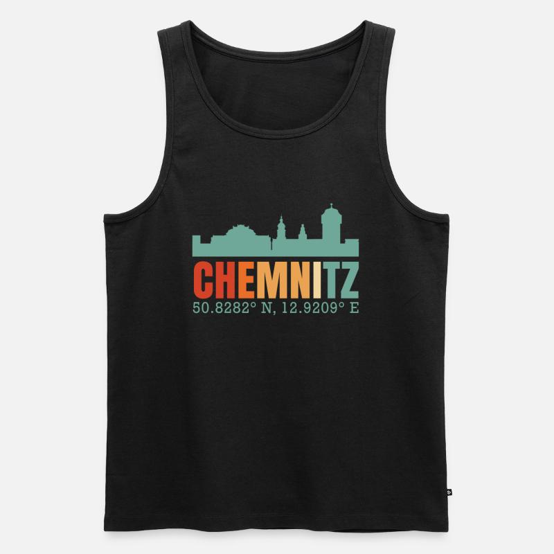 Chemnitz - Männer Premium Bio Tank Top - Schwarz