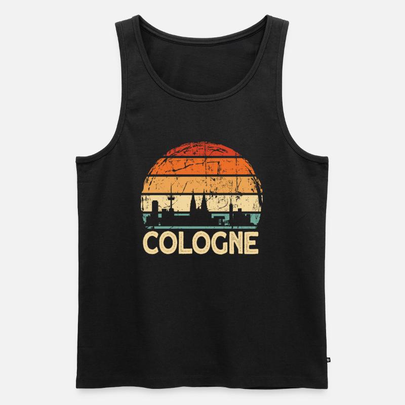 Cologne - Männer Premium Bio Tank Top - Schwarz