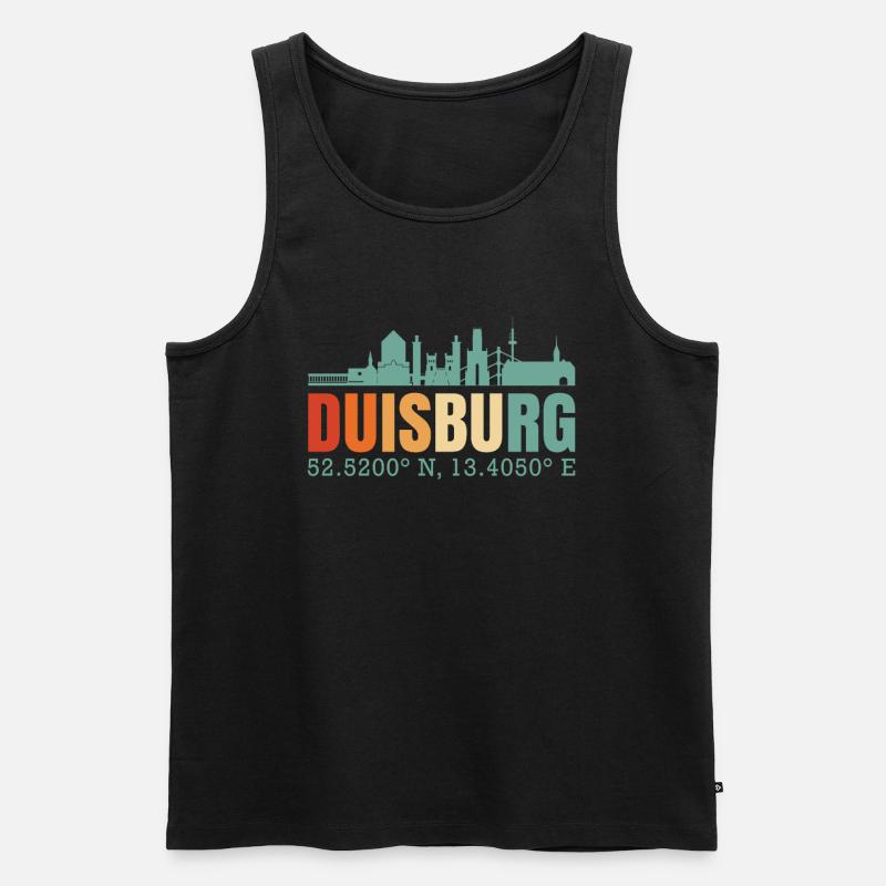 Duisburg - Männer Premium Bio Tank Top - Schwarz