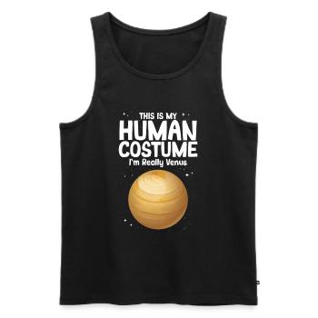 Venus - Männer Premium Bio Tank Top - Schwarz - Vorne - Michal (187cm)