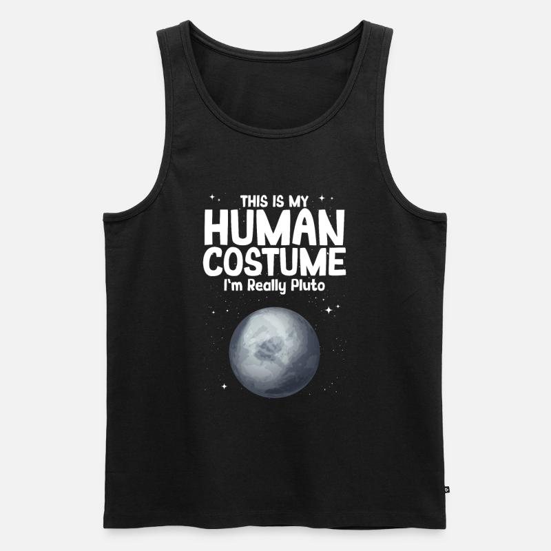 Pluto - Männer Premium Bio Tank Top - Schwarz
