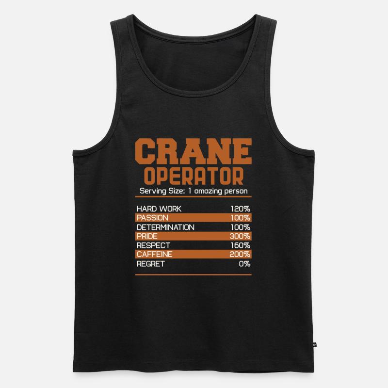 Kranführer Kran Geschenk - Männer Premium Bio Tank Top - Schwarz