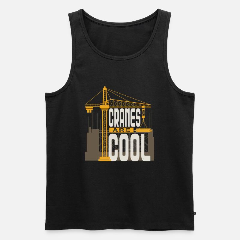 Kranführer Kran Geschenk - Männer Premium Bio Tank Top - Schwarz