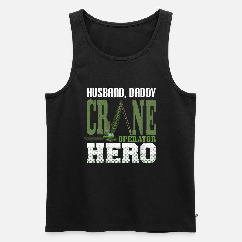 Kranführer Kran Geschenk - Männer Premium Bio Tank Top - Schwarz
