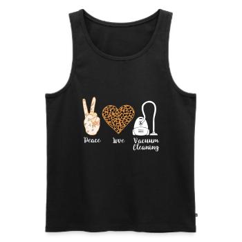 Staubsauger Reinigung Reinigungskraft Geschenk - Männer Premium Bio Tank Top - Schwarz - Vorne - Michal (187cm)