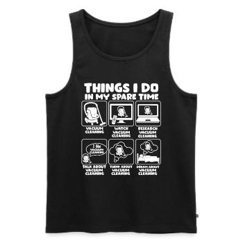 Staubsauger Reinigung Reinigungskraft Geschenk - Männer Premium Bio Tank Top - Schwarz - Vorne - Michal (187cm)