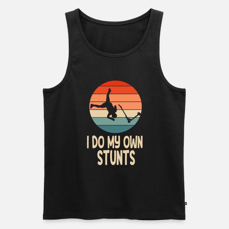 Scooter Roller Tretroller Geschenk - Männer Premium Bio Tank Top - Schwarz