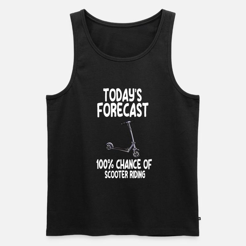 Scooter Roller Tretroller Geschenk - Männer Premium Bio Tank Top - Schwarz