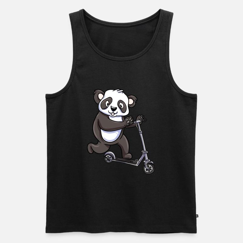 Scooter Roller Tretroller Geschenk - Männer Premium Bio Tank Top - Schwarz