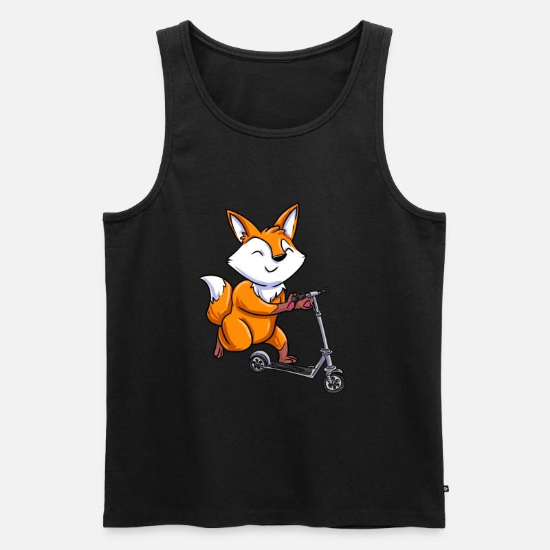 Scooter Roller Tretroller Geschenk - Männer Premium Bio Tank Top - Schwarz