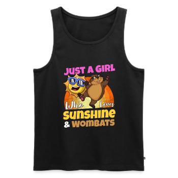 Wombat Wombats Plumbeutler Gift - Men's Premium Organic Tank Top - black - Front - Michal (187cm)