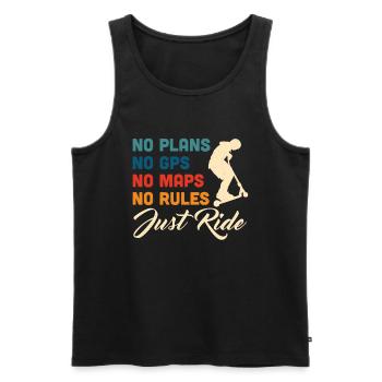 Scooter Scooter Scooter Gift - Men's Premium Organic Tank Top - black - Front - AI Model Male 178 light (178cm)