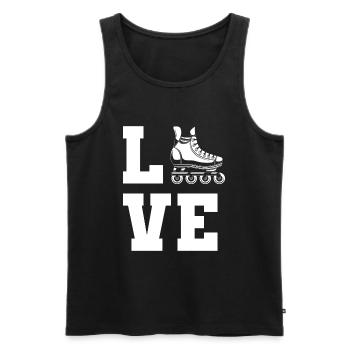 Inline Skating Inline Skating Gift - Men's Premium Organic Tank Top - black - Front - AI Model Male 178 light (178cm)