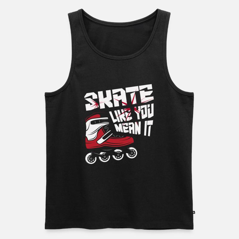 Inlineskating Inlineskater Geschenk - Männer Premium Bio Tank Top - Schwarz