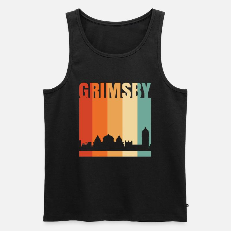 Grimsby - Männer Premium Bio Tank Top - Schwarz