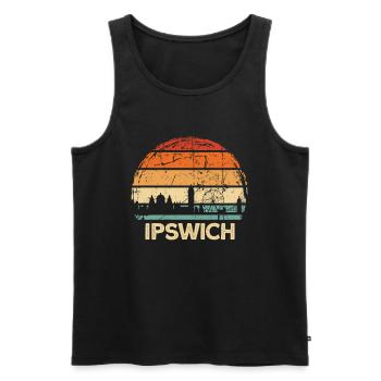 Ipswich - Men's Premium Organic Tank Top - black - Front - Michal (187cm)