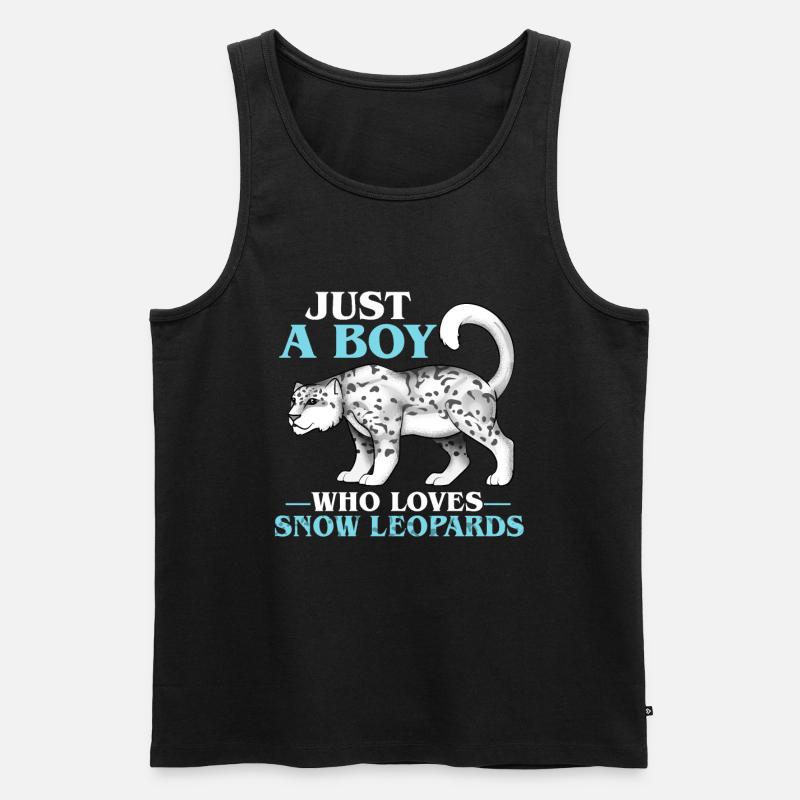 Schneeleopard - Männer Premium Bio Tank Top - Schwarz