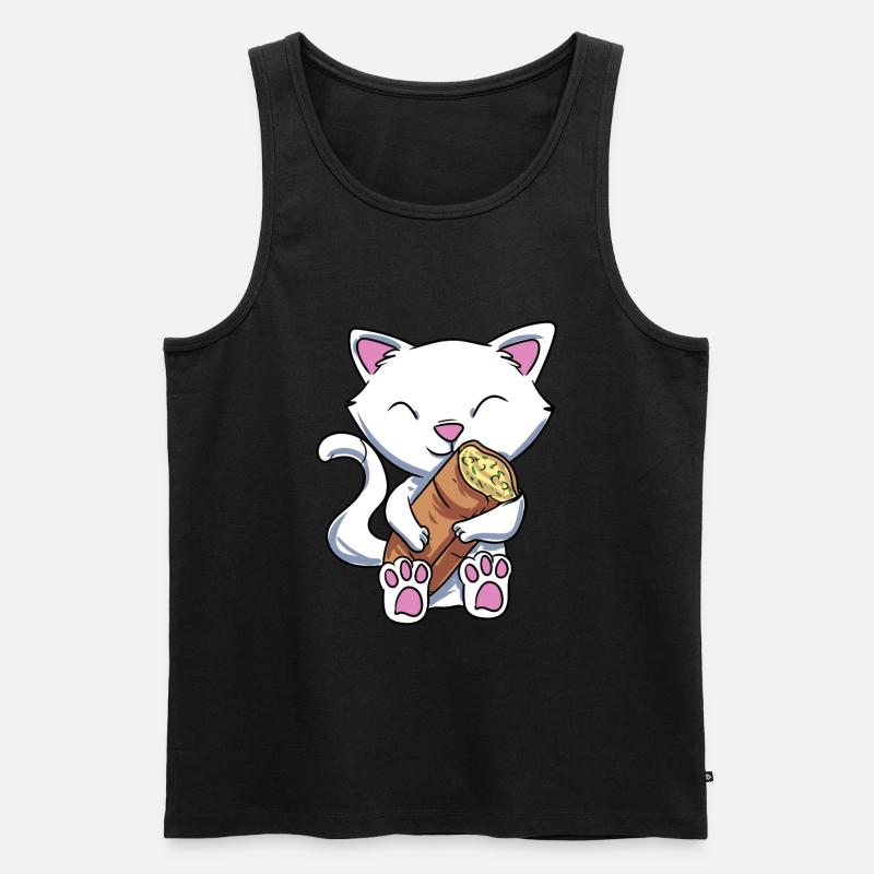 Knoblauch Knoblauchbrot Geschenk - Männer Premium Bio Tank Top - Schwarz