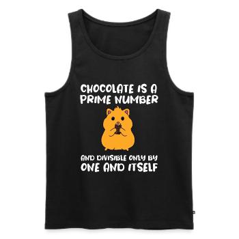 Schokolade Ist Eine Primzahl - Männer Premium Bio Tank Top - Schwarz - Vorne - AI Model Male 178 light (178cm)