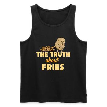 Pommes - Männer Premium Bio Tank Top - Schwarz - Vorne - Michal (187cm)