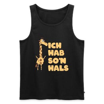 Ich Habe So Einen Hals - Männer Premium Bio Tank Top - Schwarz - Vorne - AI Model Male 178 light (178cm)