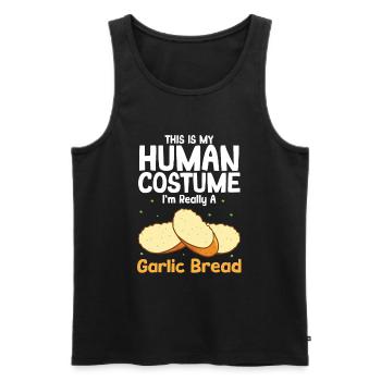 Garlic Garlic Bread Food Gift - Men's Premium Organic Tank Top - black - Front - Michal (187cm)