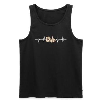 Garlic Garlic Bread Food Gift - Men's Premium Organic Tank Top - black - Front - Michal (187cm)