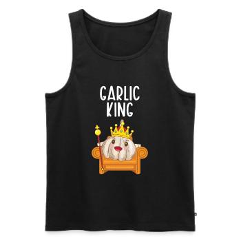 Garlic Garlic Bread Food Gift - Men's Premium Organic Tank Top - black - Front - Michal (187cm)