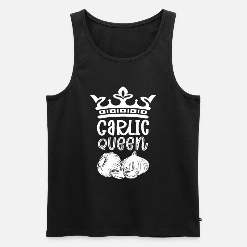 Knoblauch Knoblauchbrot Essen Geschenk - Männer Premium Bio Tank Top - Schwarz