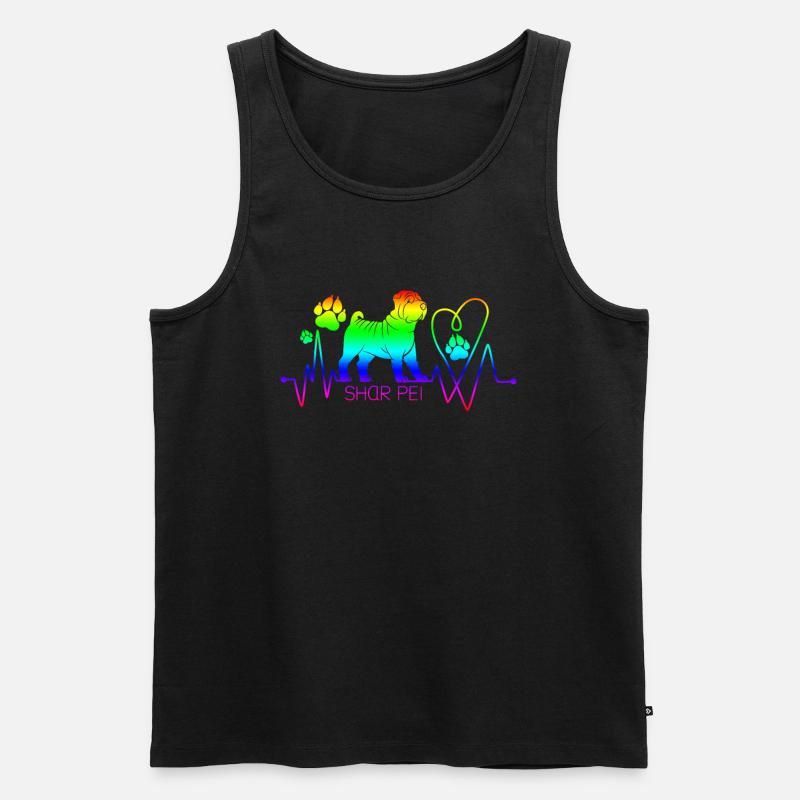 Chinese Shar Pei - Männer Premium Bio Tank Top - Schwarz