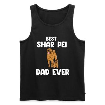 Chinese Shar Pei - Männer Premium Bio Tank Top - Schwarz - Vorne - AI Model Male 178 light (178cm)