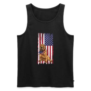 Chinese Shar Pei - Männer Premium Bio Tank Top - Schwarz - Vorne - AI Model Male 178 light (178cm)