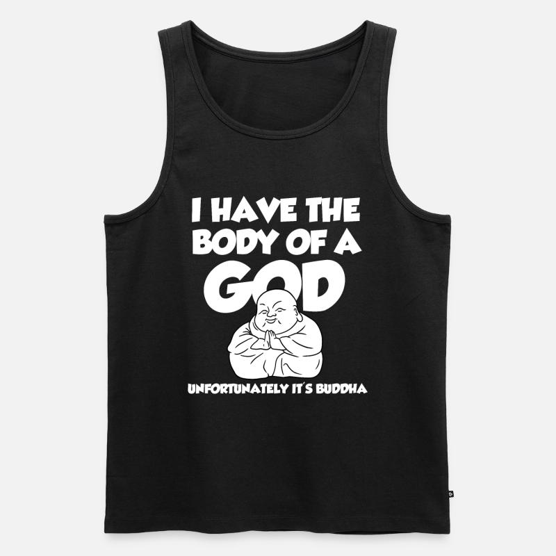 Buddha - Männer Premium Bio Tank Top - Schwarz