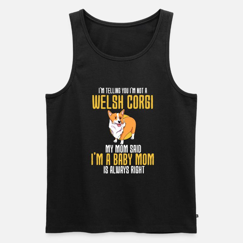 Welsh Corgi - Männer Premium Bio Tank Top - Schwarz