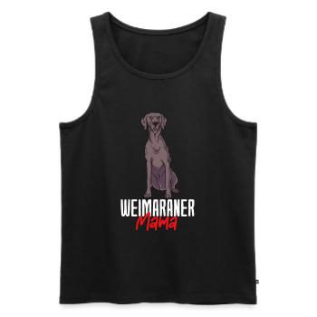 Weimaraner - Débardeur bio Premium Homme - noir - Devant - AI Model Male 178 light (178cm)